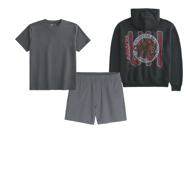 Boxy University of Houston Basketball Graphic Hoodie