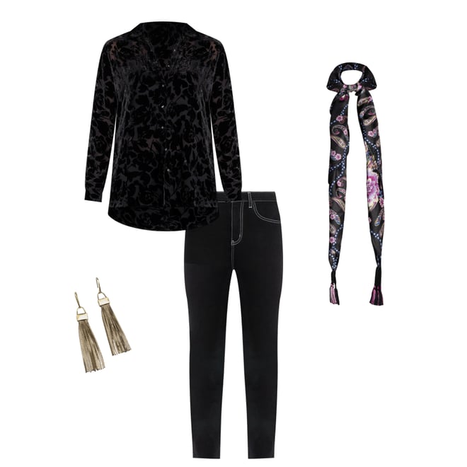 Meena OTK Flat | Black Leather Over-The-Knee Boots | JIMMY CHOO