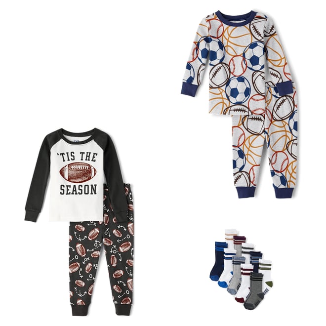 Baby And Toddler Boys Long Sleeve Sports Print Snug Fit Cotton Pajamas GRAY The Children s Place CA