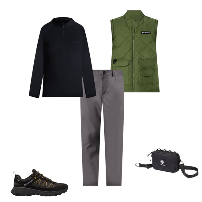 Men's Midweight Stretch Long Sleeve Half Zip Baselayer