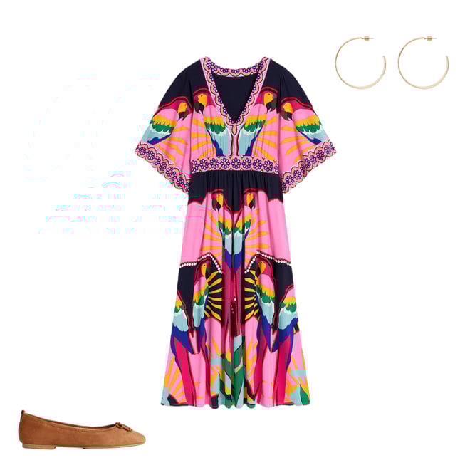 4th bundle featuring 2 items which compliment Maya Kimono Jersey Maxi Dress-Multi, Paradise Parrot