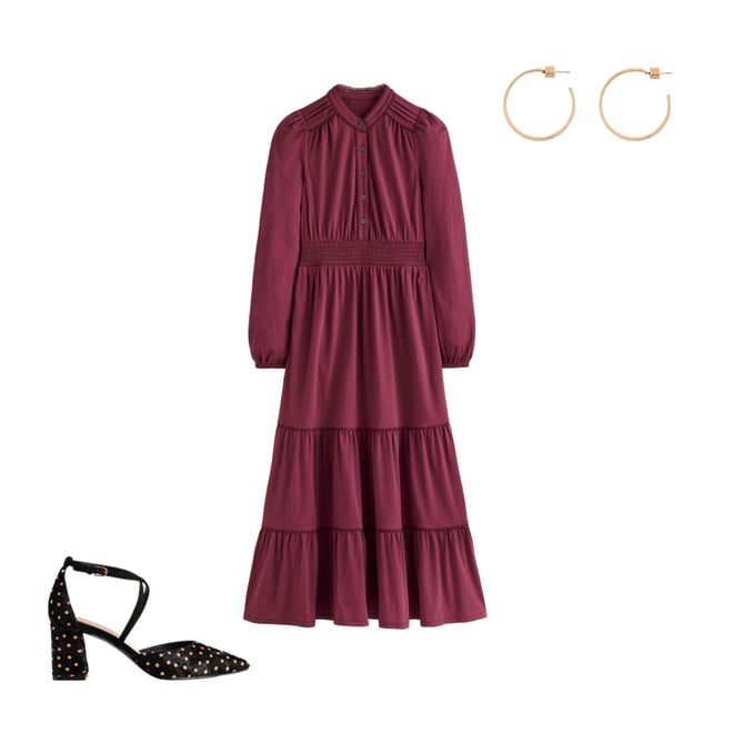 3rd bundle featuring 2 items which compliment Strap Block Heel Point Courts