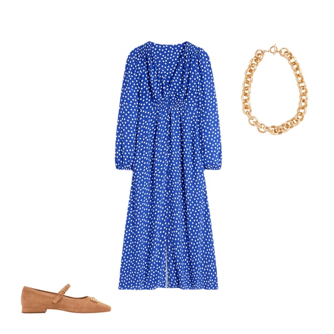 1st bundle featuring 2 items which compliment Cynthia Button Tea Dress-Bright Blue, Abstract Dot