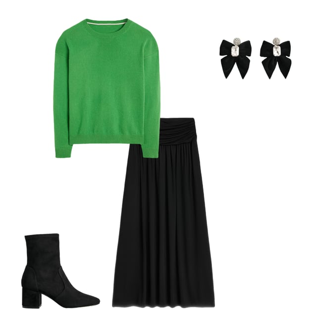 Rosaline Jersey Skirt-Black | Boden USA Rosaline Jersey Skirt-Black | Boden USA