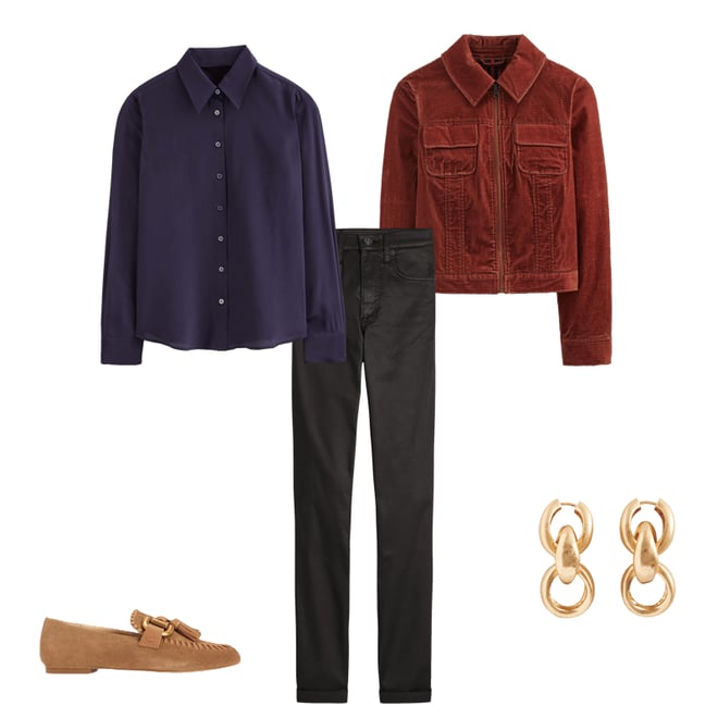 6th bundle featuring 4 items which compliment Cord Zip Through Jacket