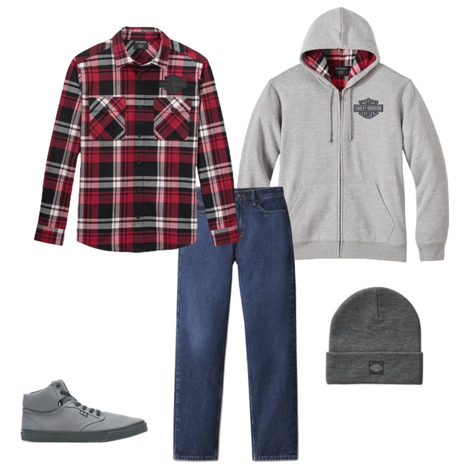 Harley Davidson Mens Flannel Bundle high quality