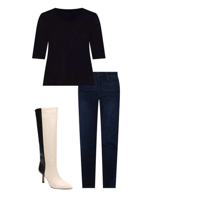 DOUBLE LAYER V-NECK RIB KNIT TOP – LIVERPOOL LOS ANGELES