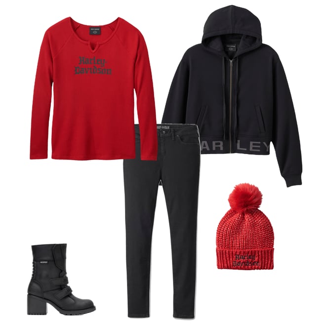 Harley davidson cropped hoodie 2025