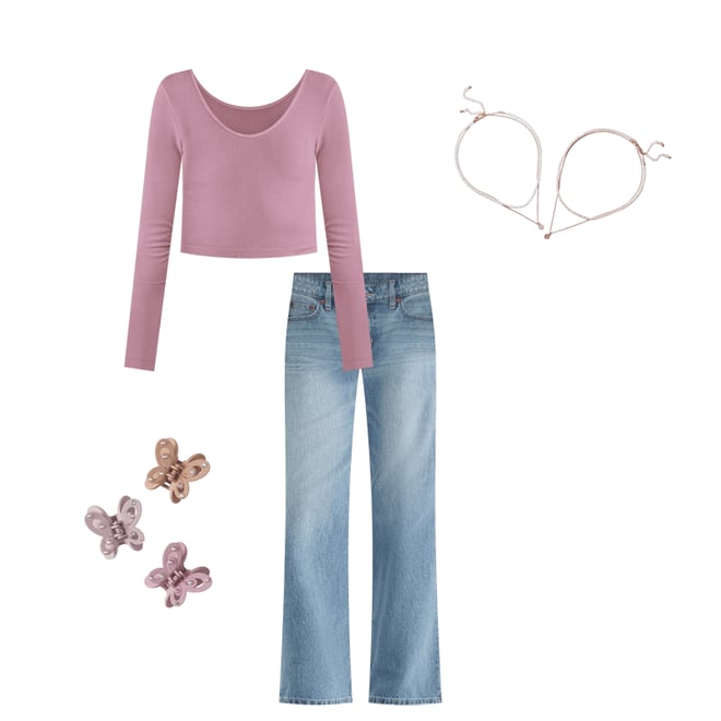 Low-Rise Baggy Flare Jean