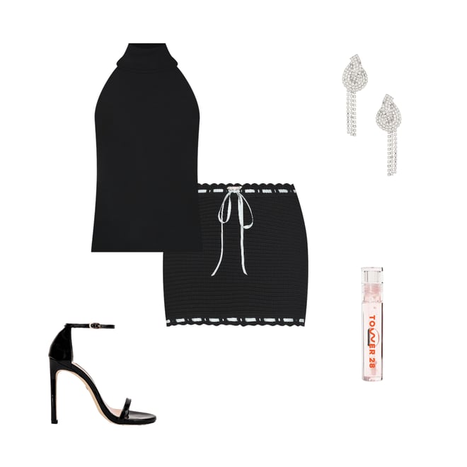 1st bundle featuring 4 items which compliment Knit Halter Turtleneck