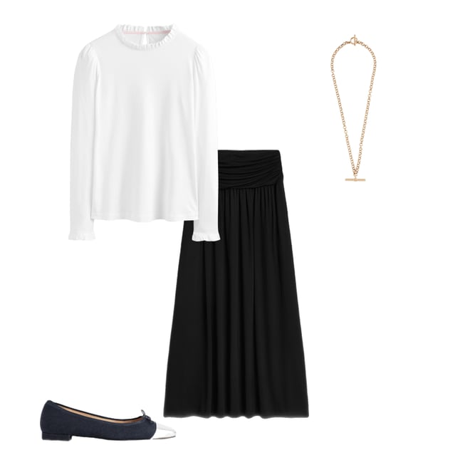 Rosaline Jersey Skirt-Black | Boden USA