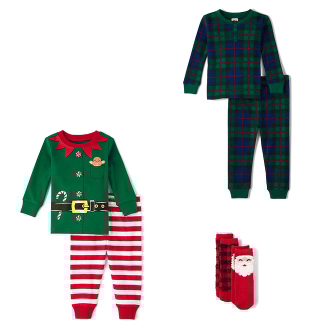 Boys elf pajamas hotsell