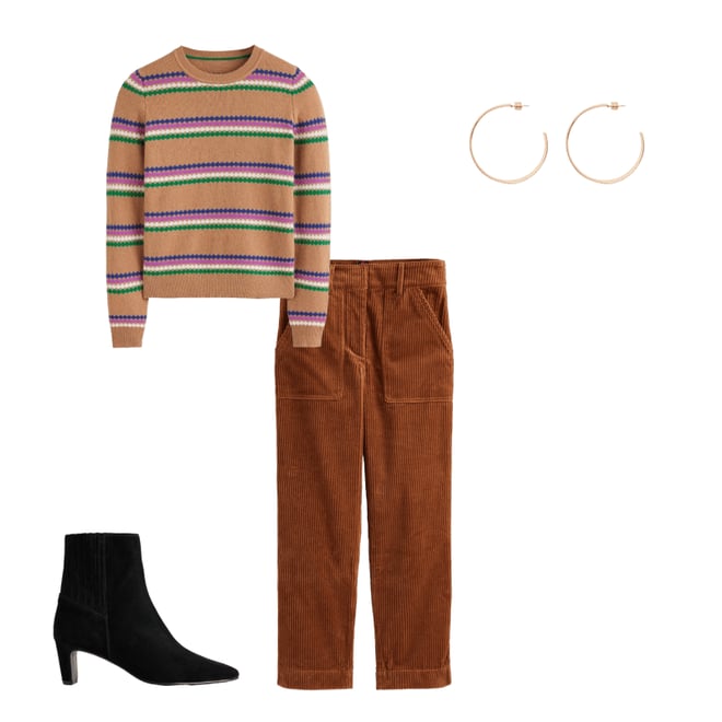 2nd bundle featuring 3 items which compliment Tapered Cord Cargo Trousers-Gingerbread