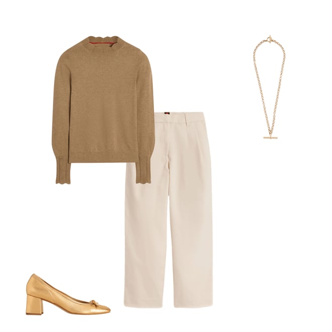 2nd bundle featuring 3 items which compliment Imi Scallop Trim Jumper, Fall Leaf