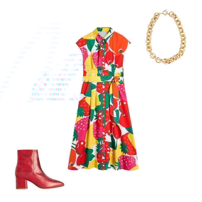 5th bundle featuring 2 items which compliment Rachel Cotton Midi Shirt Dress-Multi, Summer Fruits