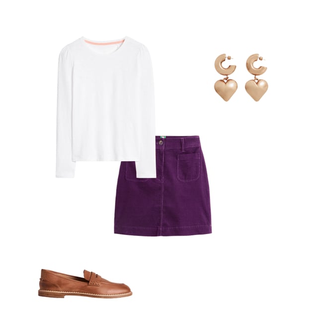 4th bundle featuring 3 items which compliment Estella Cord Skirt-Damson
