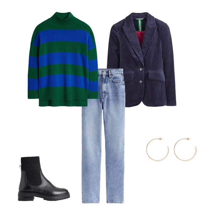 1st bundle featuring 4 items which compliment Jessica Oversized Jumper-Bavaria Green, Monarch Blue