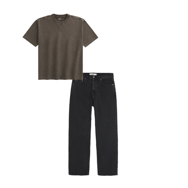 Boxy Heavyweight Washed Cotton Crew T-Shirt