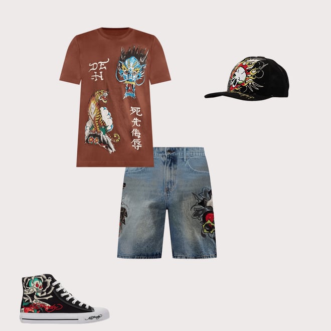 Ed Hardy スカルデザインブーツ