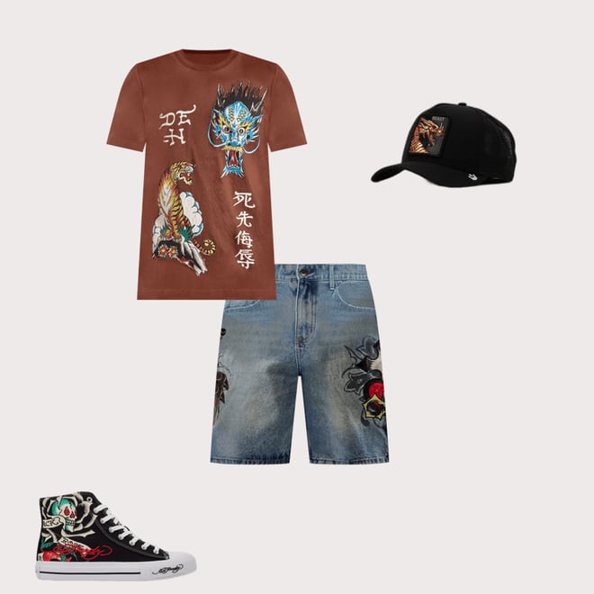 Ed Hardy スカルデザインブーツ Ed Hardy Skull Low – DTLR