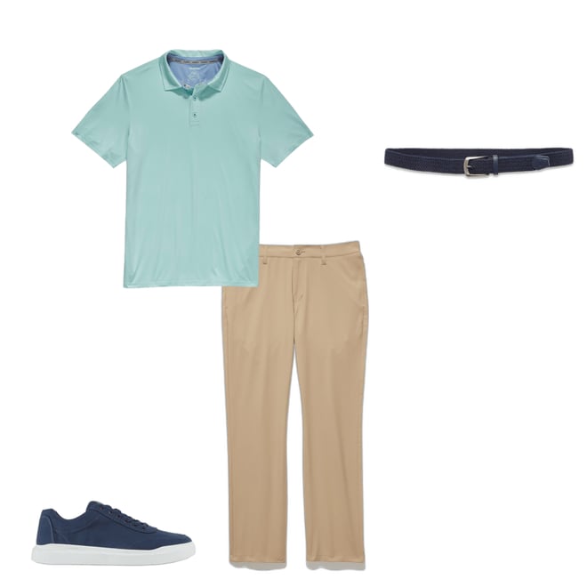 2nd bundle featuring 3 items which compliment  Pinehurst Performance Polo Shirt - Light Blue Heather