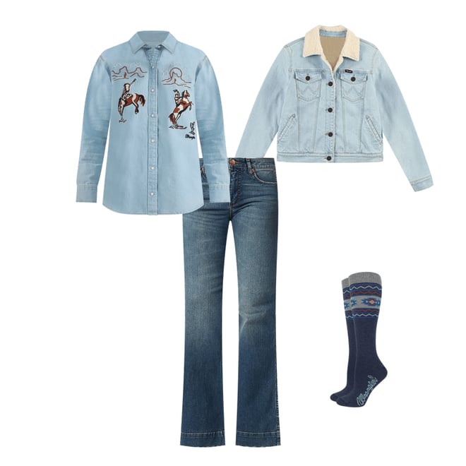 Womens Embroidered Boyfriend Western Snap Denim Shirt Womens Embroidered Boyfriend Western Snap Denim Shirt