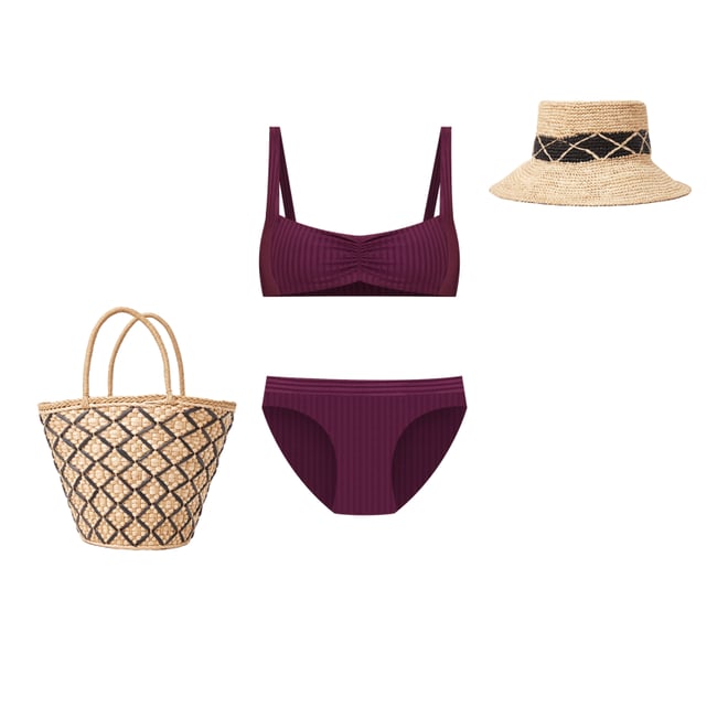Product | LSPACE Effie Bikini Top - Merlot