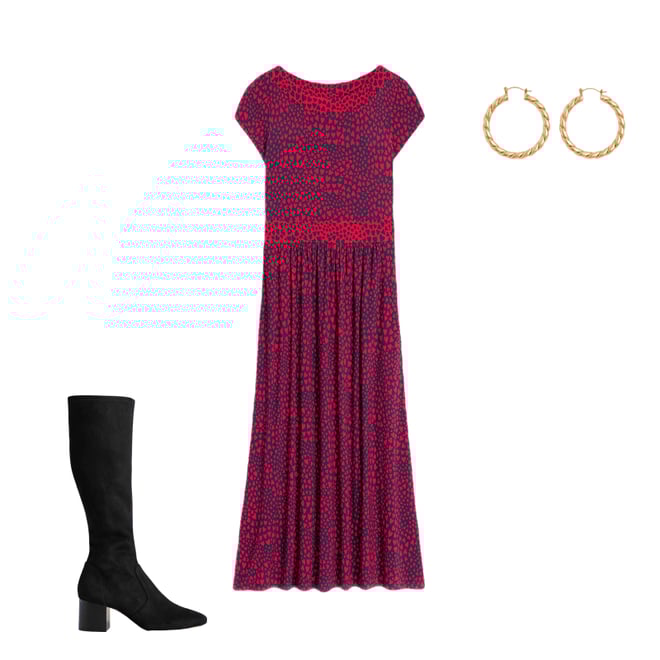 3rd bundle featuring 2 items which compliment Melanie Jersey Midi Dress-French Navy, Heart Cluster