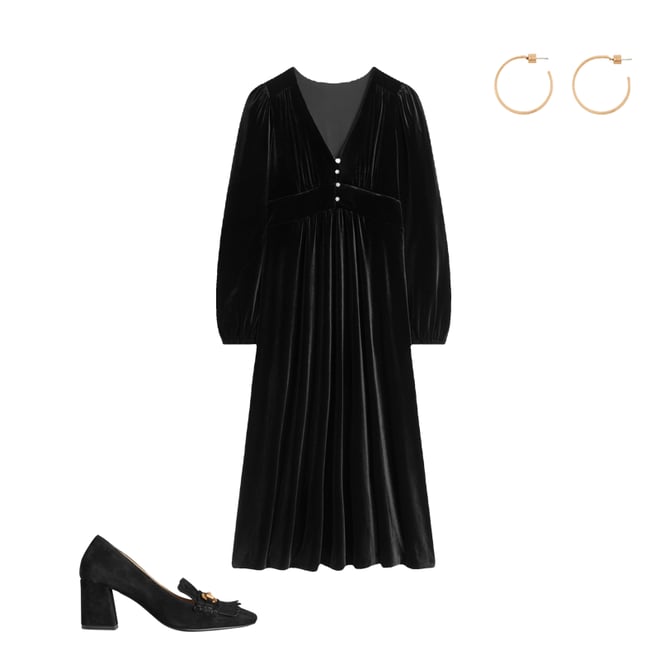 1st bundle featuring 2 items which compliment Jocelyn Velvet Tea Dress