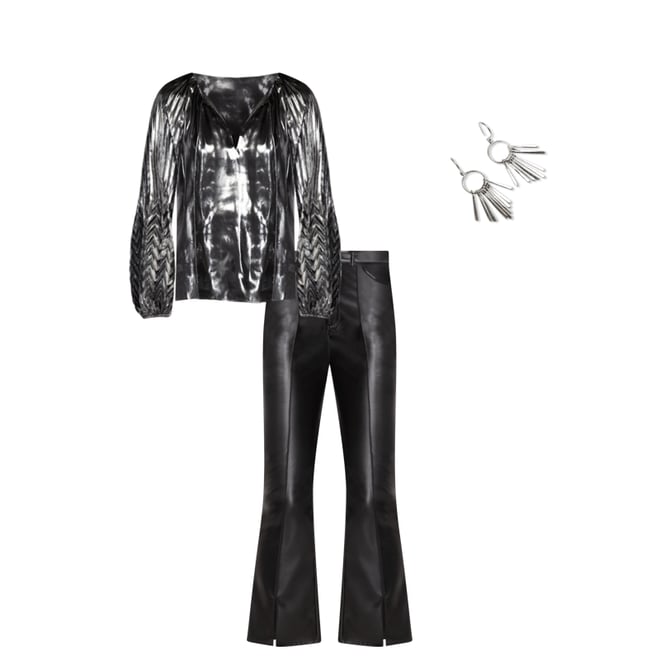 Buy THE SLIT FLARE VEGAN LEATHER PANT | Johnny Was Buy THE SLIT FLARE VEGAN LEATHER PANT | Johnny Was