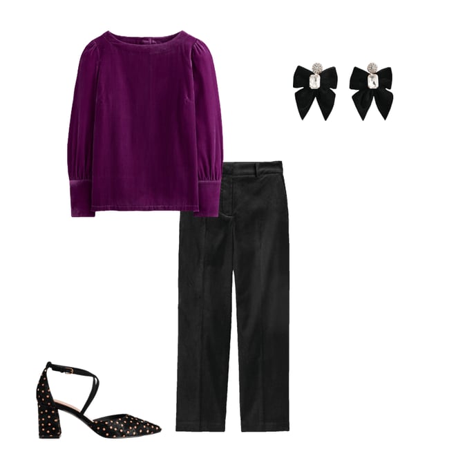 6th bundle featuring 3 items which compliment Strap Block Heel Point Courts