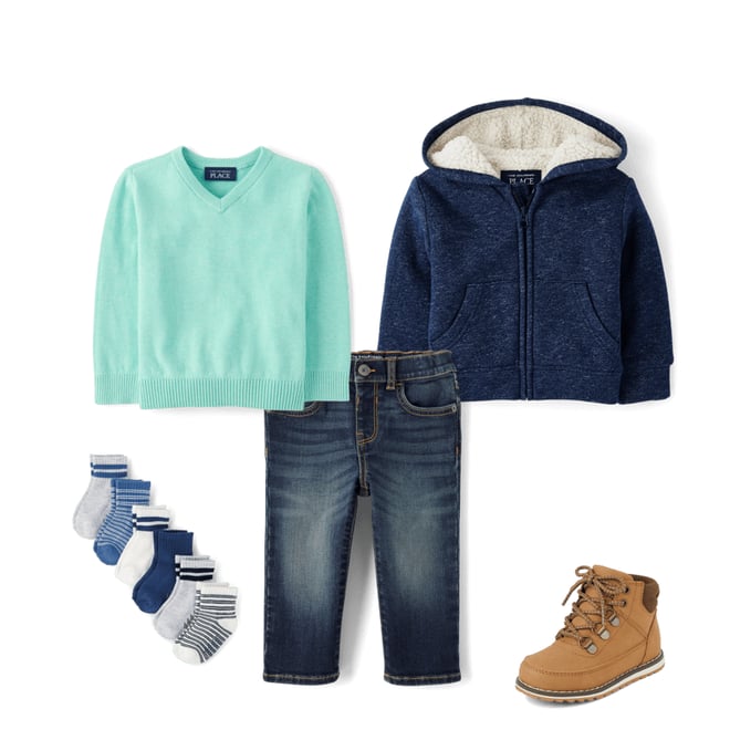 10th bundle featuring 4 items which compliment Toddler Boys Contrast Cuff Lace Up Boots