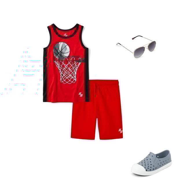 1st bundle featuring 3 items which compliment Boys Basketball Performance Tank Top