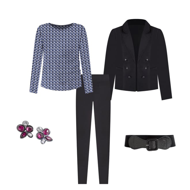 Military Blazer in Black Cleo 4000010376