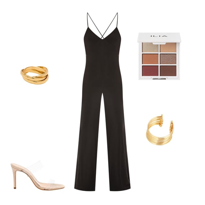 Norma Kamali Low Back Slip Jumpsuit in Black REVOLVE