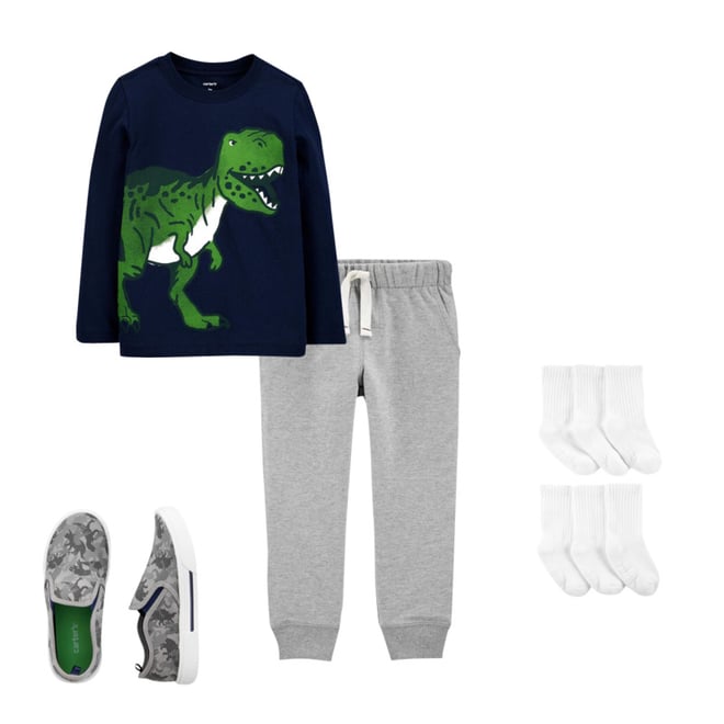 carter's dinosaur slip on shoes