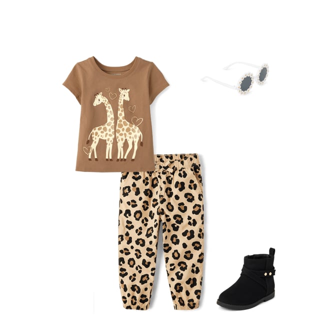 2nd bundle featuring 3 items which compliment Baby And Toddler Girls Giraffe Graphic Tee