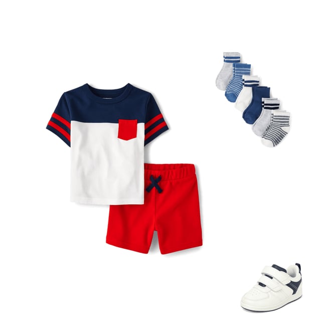 1st bundle featuring 2 items which compliment Baby And Toddler Boys Colorblock 2-Piece Outfit Set