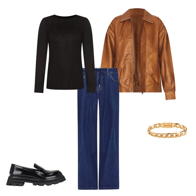 2nd bundle featuring 4 items which compliment Slouched Tie Up Jeans