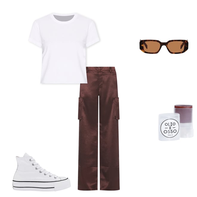 2nd bundle featuring 4 items which compliment Galia Satin Cargo Pant