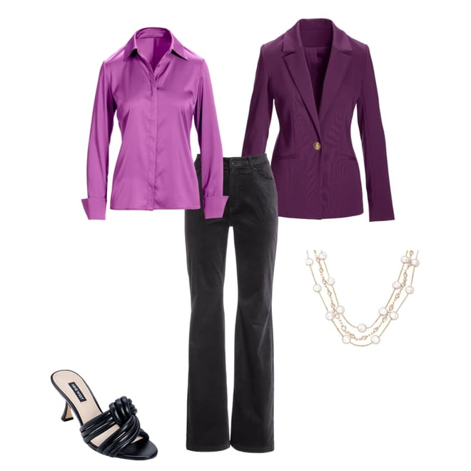Sophia Button-Up Charmeuse Blouse Champagne