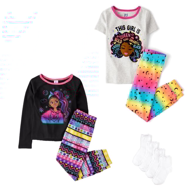 1st bundle featuring 2 items which compliment Girls Girl Snug Fit Cotton Pajamas