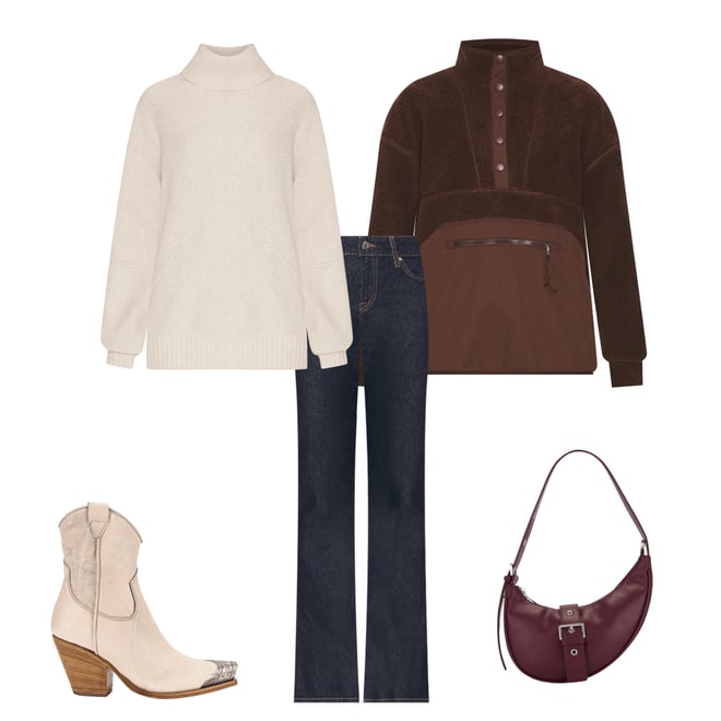 1st bundle featuring 4 items which compliment Apex Chunky Turtleneck