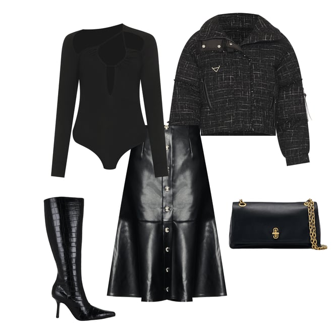 2nd bundle featuring 4 items which compliment Elin Faux Leather Skirt