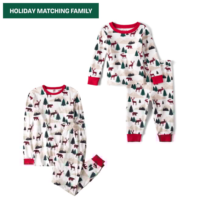 7th bundle featuring 1 items which compliment Baby And Toddler Matching Family Mountain Snug Fit Cotton Pajamas