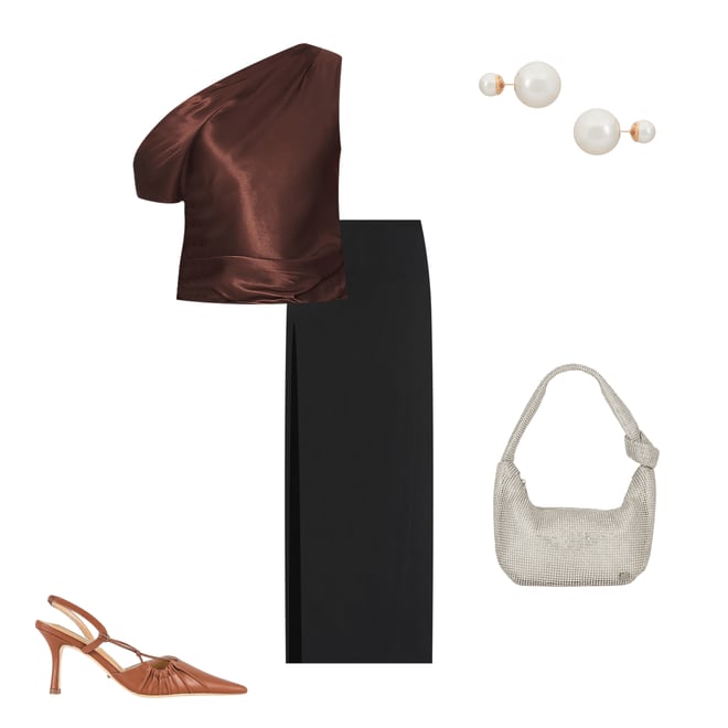 4th bundle featuring 4 items which compliment Jessica Soft Crystal Mesh Croissant Bag