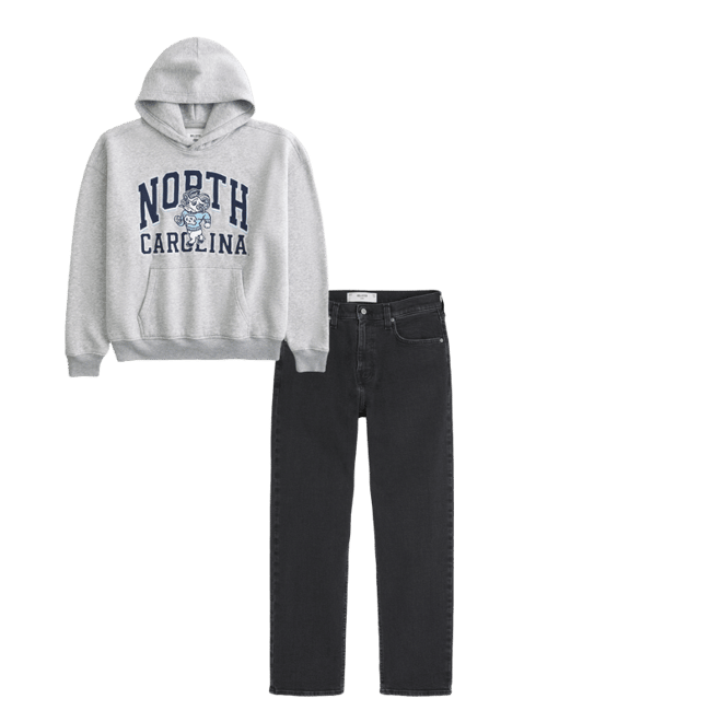 Boxy University of North Carolina Graphic Hoodie