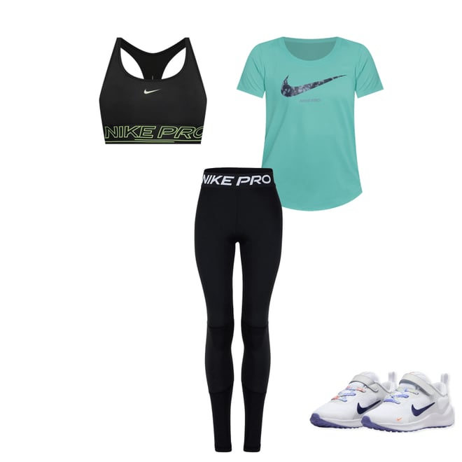 Nike Older Kids Pro Leggings Black Life Style Sports UK