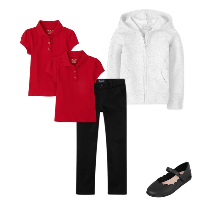 7th bundle featuring 3 items which compliment Girls Uniform Stretch Skinny Chino Pants
