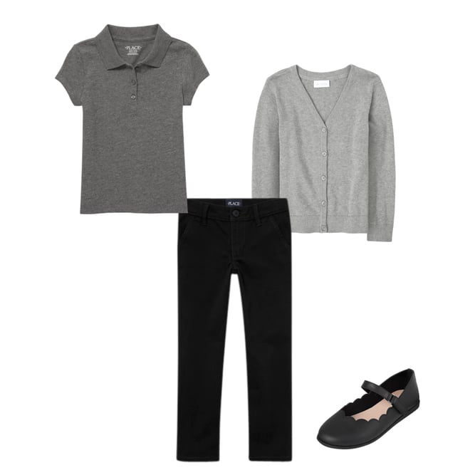 9th bundle featuring 3 items which compliment Girls Uniform Stretch Skinny Chino Pants